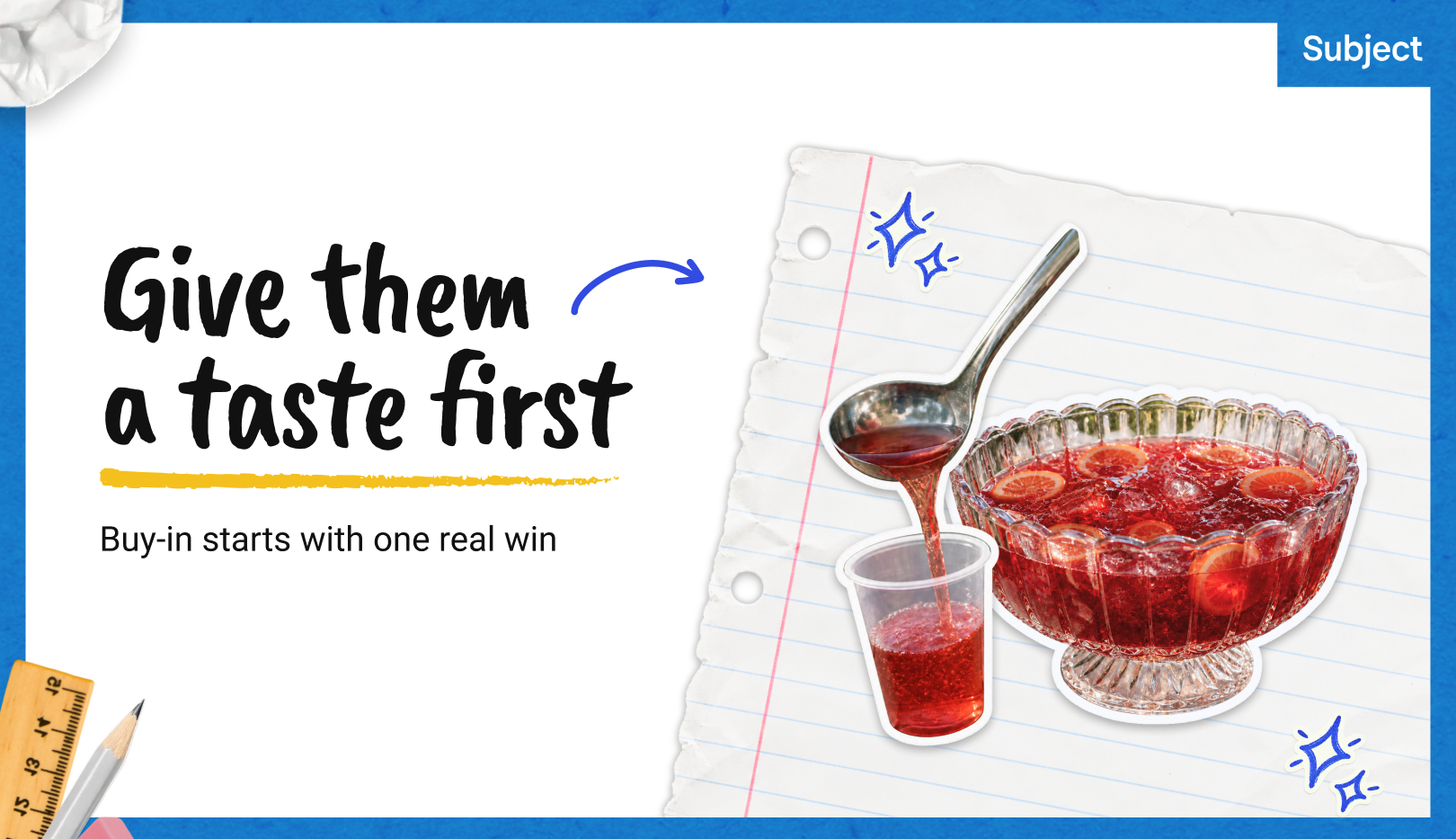punch bowl to represent the taste of one real win